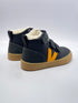 Veja small v-10 mid suede Black Ouro Grafite Gevoerd.